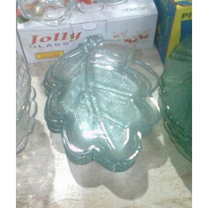 piring lepek daun kaca souvenir pernikahan-1