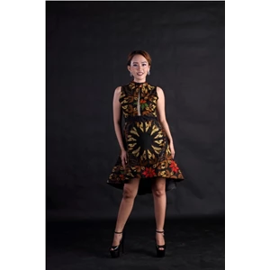 dress batik semi tulis corp circle mdb115-3