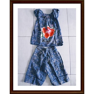baju setelan anak balon batik