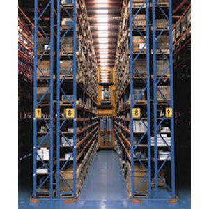 tech link very narrow aisle pallet racking vna