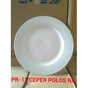 piring batu porselen polos lis emas royal alfred white golden line-7