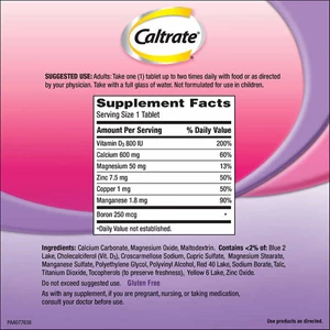 caltrate 600+d3 plus minerals 320 tablets.-3