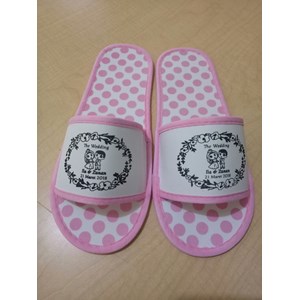 sandal hotel spon putih alas motif sablon list warna 4 mm-6