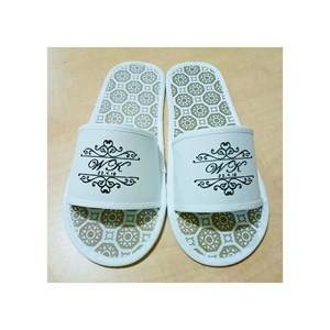 sandal hotel spon putih alas motif sablon list warna 4 mm-5