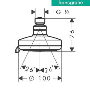 hansgrohe croma 100 multi overhead shower