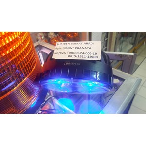 lampu sorot fork lift led light blue round spot 12-80vdc - top quality