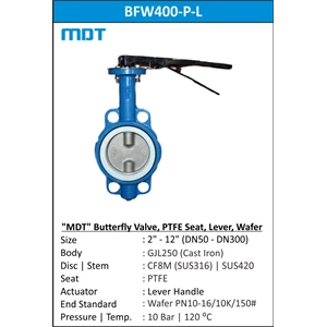 mdt | bfw400-p-l | butterfly valve, ptfe seat, lever-2