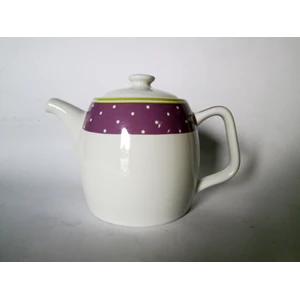 800ml teapot (teko) + tutup desain purple dot aw 282
