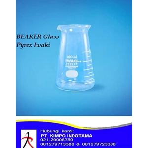 beaker glass ( pyrex iwaki ) .