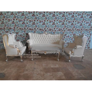 sofa tamu set silver clasic - mebel jepara