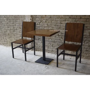 kerajinan kayu meja kursi set untuk cafe