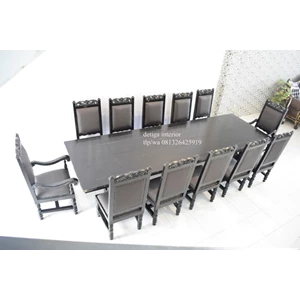 meja makan set dengan 10 kursi-1