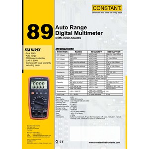 original true rms digital multimeter dmm89-1
