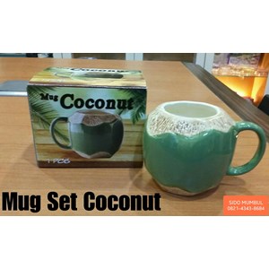 mug cangkir coconut kelapa degan keramik tutup-1