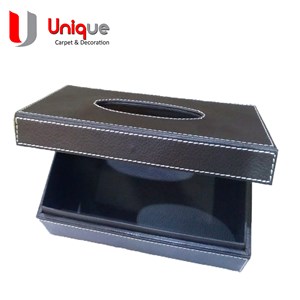 tempat tissue kulit sintetis coklat tua-2