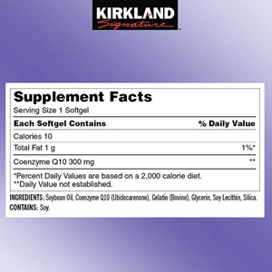 kirkland signature coq10 300 mg., 100 softgels.-2