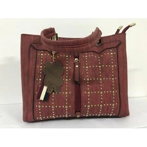 5103 - simple design 2018 women’s red grid handbag-1