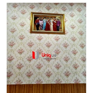 wallpaper dinding motif /wallpaper ruang tamu / motif bunga-1