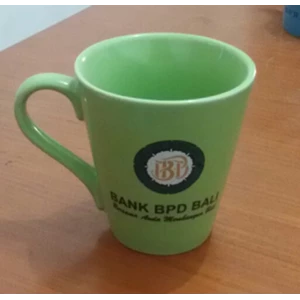 mug cone hitam - mug v 12 oz - mug souvenir-5