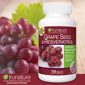 trunature grape seed & resveratrol, 150 timed-release tablets.-5