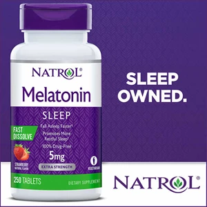 natrol melatonin 5 mg., 250 fast dissolve tablets.-1