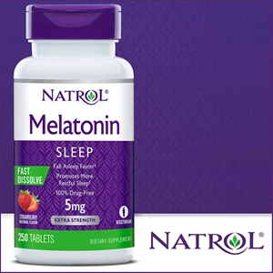 natrol melatonin 5 mg., 250 fast dissolve tablets.-2