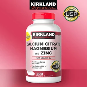 kirkland signature calcium citrate magnesium and zinc, 500 tablets.-2