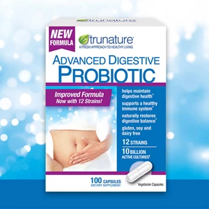 trunature advanced digestive probiotic, 100 capsules.-2