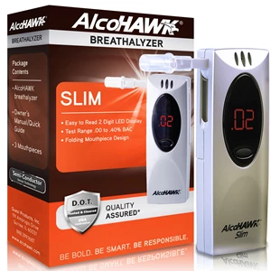 alcohawk slim breathalyzer, alat ukur kadar alkohol (digital alcohol meter)-1