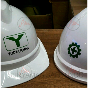 sablon logo helm safety/helm proyek-2