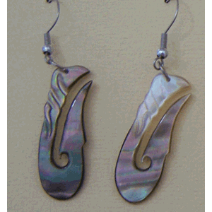 earring black mop hook design / anting hitam mop desain kail