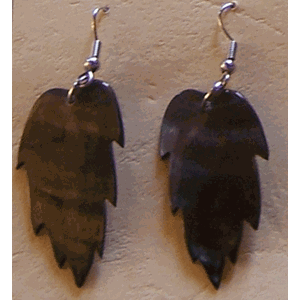 black mop earring shell / anting kerang hitam mop