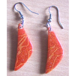 red coral earring art / anting koral merah