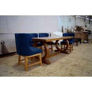 meja kursi makan set lalano kerajinan kayu