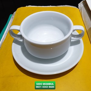 mangkuk lepek consum putih polos prasmanan restoran-1