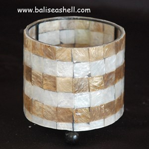 shell capis round art box for candle light / kerang seni kotak untuk cahaya lilin