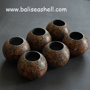 seashell lamp candle light holder / lampu lilin dari kerang laut