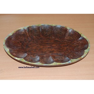 tree wood with mop inlay / kerajinan kerang dengan kayu pohon