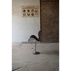 kerajinan kayu kursi barber shop kulit asli-1