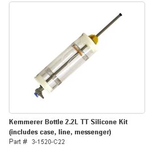 kemmerer botle 2.2l tt silicone kit includes case,line,messenger, part 3-1520-c22 (alat laboratorium air)
