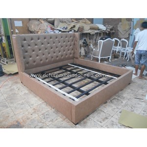 kerajinan kayu tempat tidur minimalis brown-1
