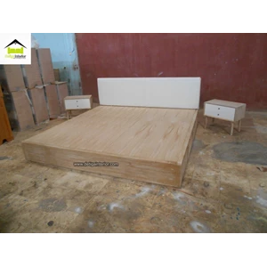 tempat tidur minimalis natural kombinasi kerajinan kayu-2
