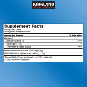 kirkland signature glucosamine with msm, 375 tablets.-7
