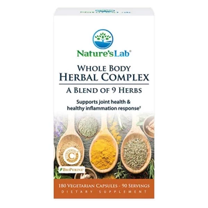natures lab whole body herbal complex, 180 vegetarian capsules.