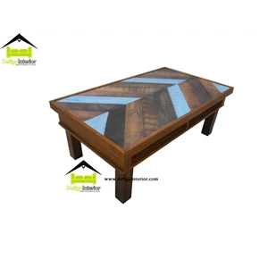 meja tamu minimalis warna antik kerajinan kayu
