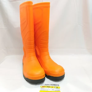sepatu safety boot hunter orange safety boots hunter orange-1