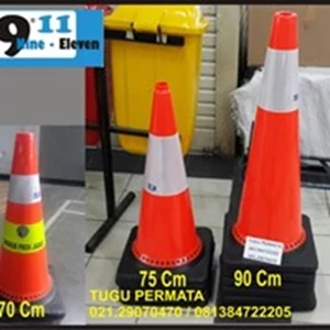 traffic cone base hitam 75 cm 911