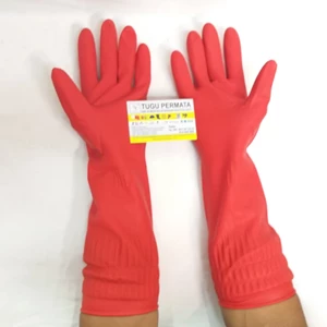 sarung tangan safety karet igm merah panjang-2