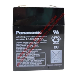 battery panasonic lc-r064r5na 6v 4,5ah batre batere kering