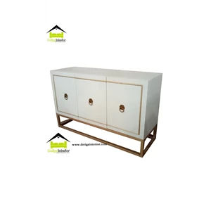 cabinet minimalis gold metal kerajinan kayu